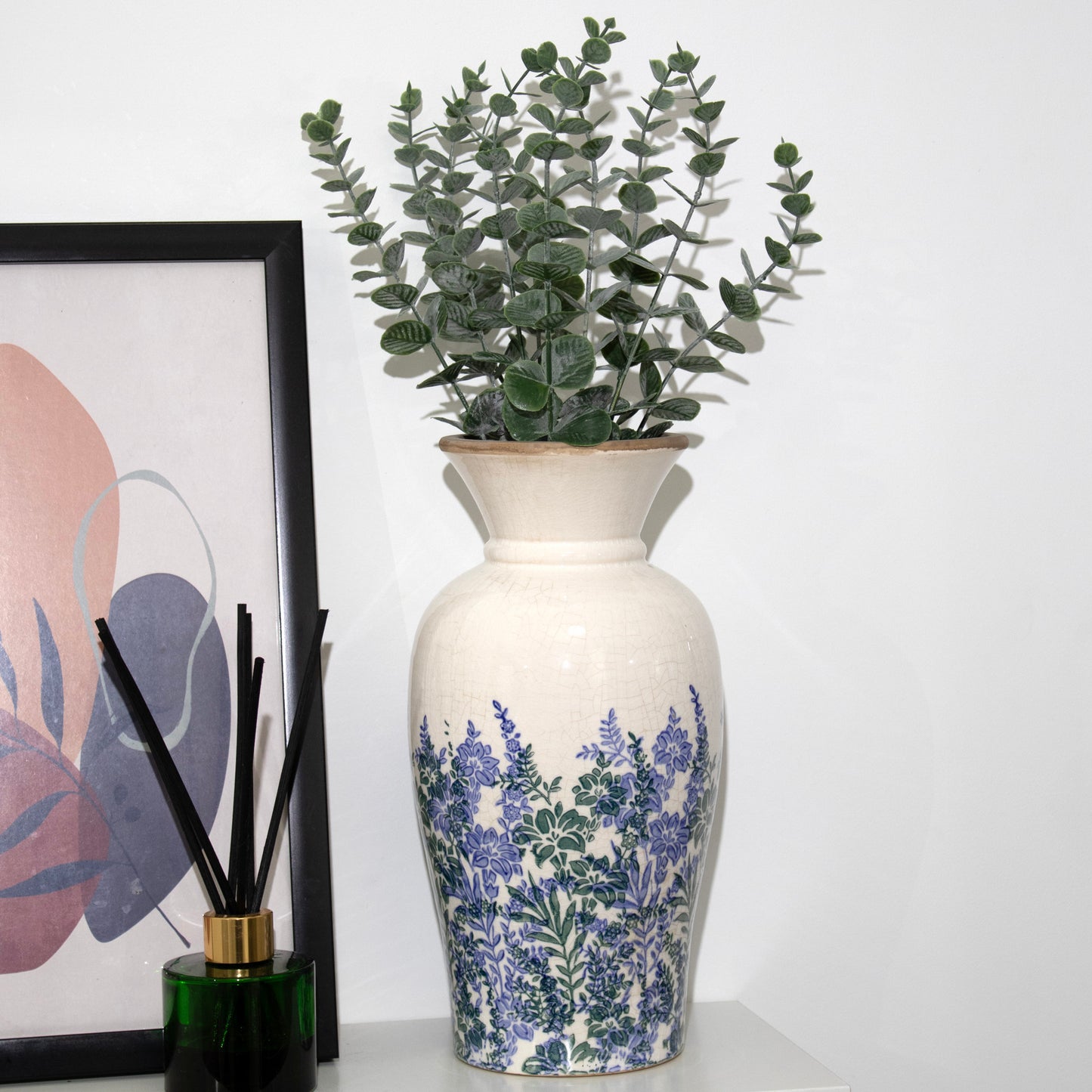 Blue Indigo Garden Bouquet Vase