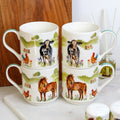 Farmyard Fine China Stacking Mugs Set Of 4