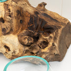 Triple 12cm Molten Glass Bowl With Tree Root Stand