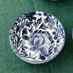 Set Of 6 Blue & White Floral Cereal Bowls