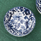 Set Of 6 Blue & White Floral Cereal Bowls