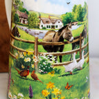 Feiner Porzellan-Landkrug mit Hirschmotiv