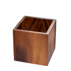 Acacia Wood Square Utensil Holder