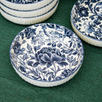 Set Of 6 Blue & White Floral Pasta Bowls