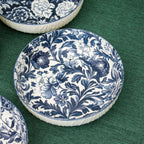 Set Of 6 Blue & White Floral Pasta Bowls