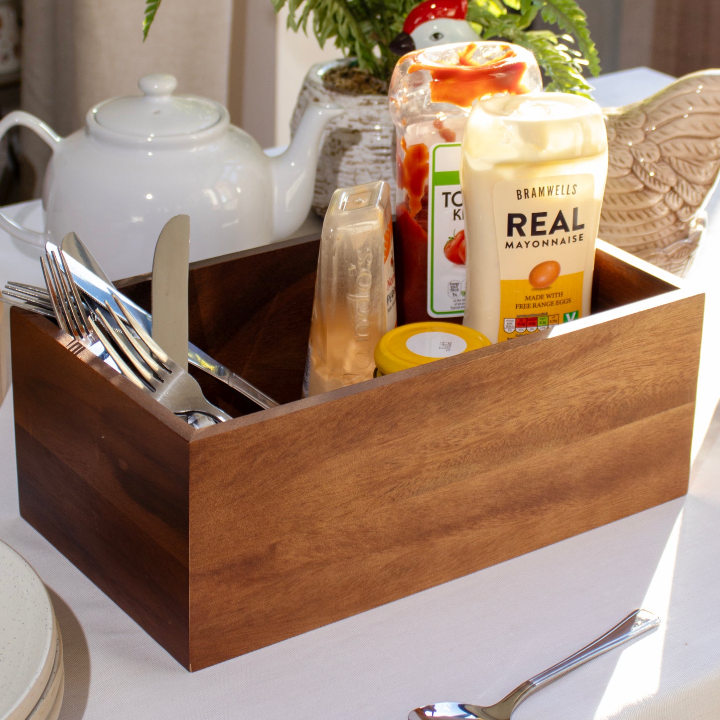 Acacia Wood Table Caddy