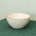 Set Of 4 Hammered Stoneware Cereal Bowls