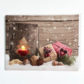 LED Flickering Christmas Candle Canvas Art
