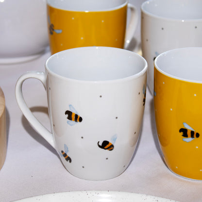 Set of 4 Sweet Bee Mugs