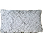 Grey Diamond Plush Cushion 50x30cm