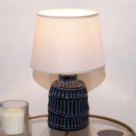 Blue Patterned Ceramic Table Lamp