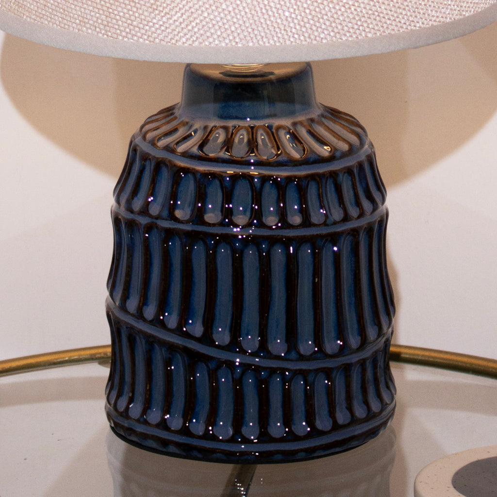 Blue Patterned Ceramic Table Lamp