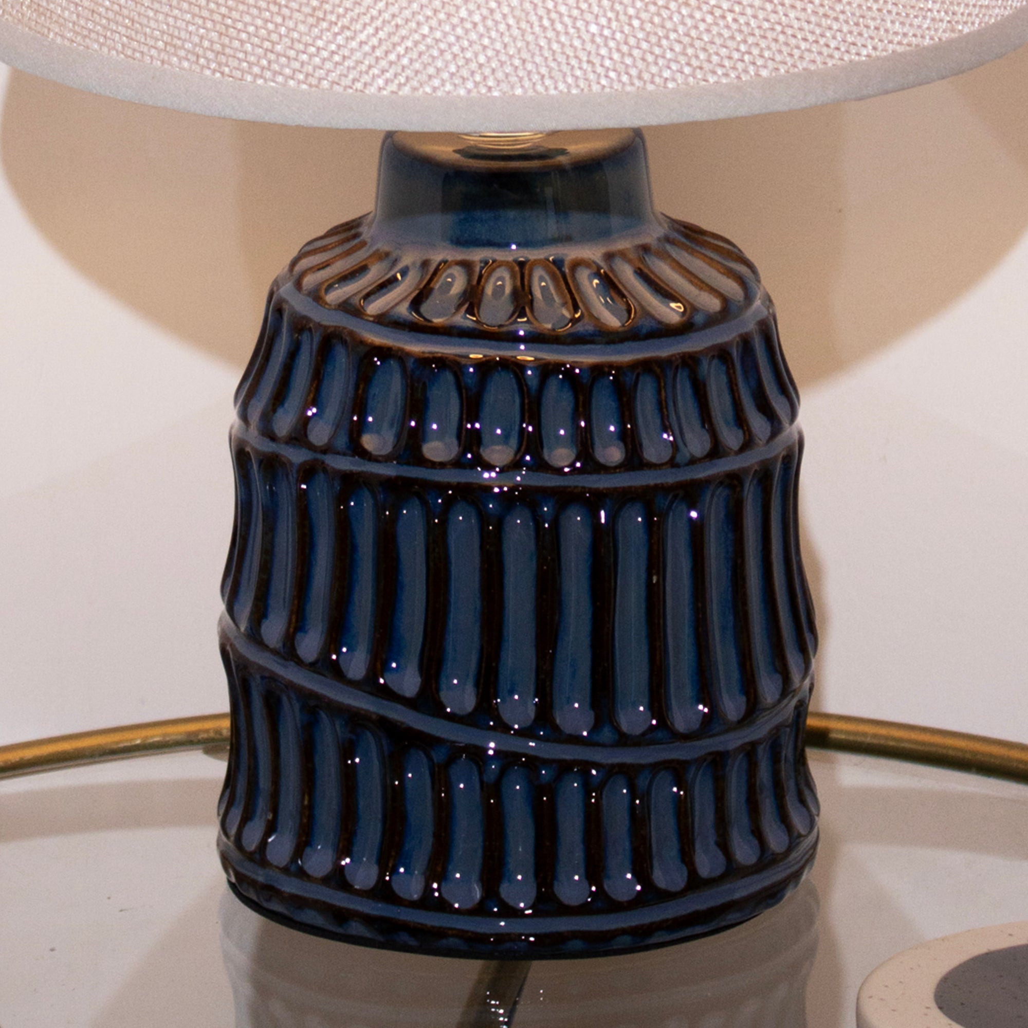 Blue Patterned Ceramic Table Lamp