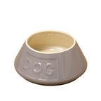Grey Stoneware Non-Tip Dog Bowl