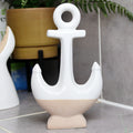 White Ceramic Anchor Ornament