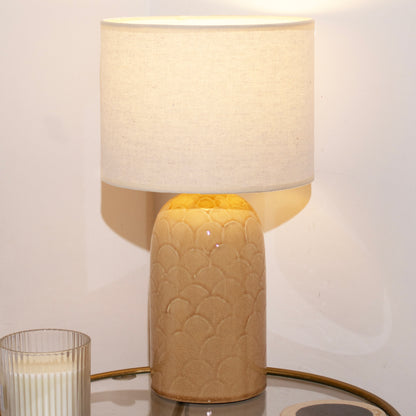 Brown Scale Crackle Glaze Table Lamp