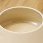 Cream Stoneware Non-Tip Dog Bowl
