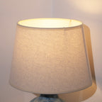 Blue Fluted Urn Ceramic Glaze Table Lamp