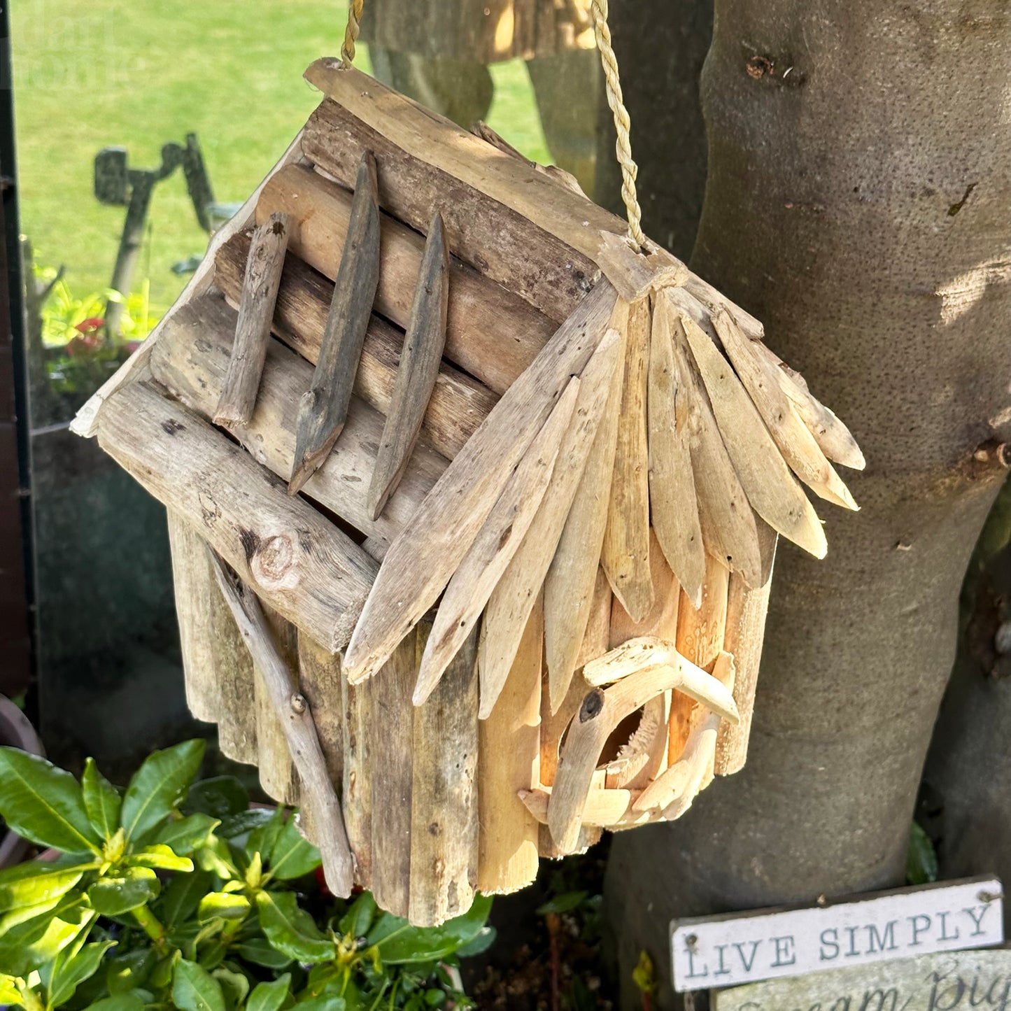 Driftwood Square Bird House