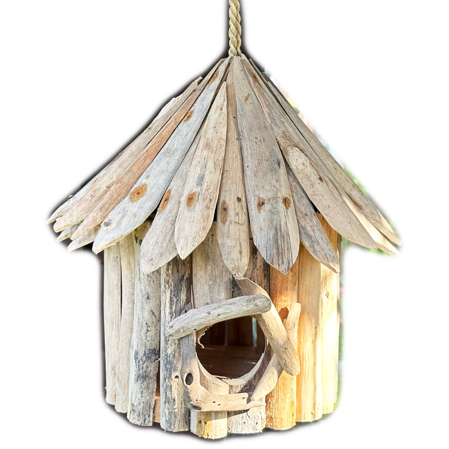 Driftwood Round Bird House