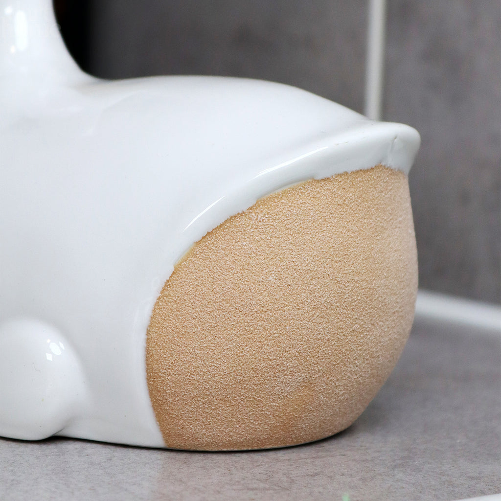 White Ceramic Whale Ornament