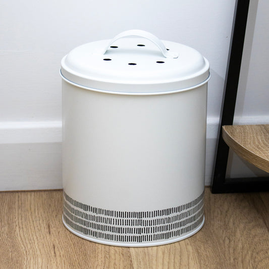 White Monochrome Compost Caddy