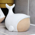 White Ceramic Whale Ornament