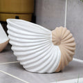 White Ceramic Ammonite Vase