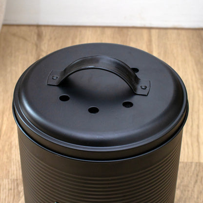 Black Ribbed Compost Bin