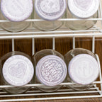 White Heart Lattice 6 Jar Spice Rack