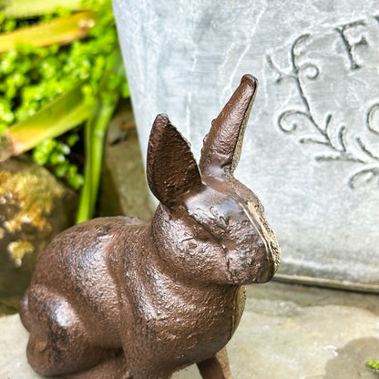 Cast Iron Rabbit Figurine