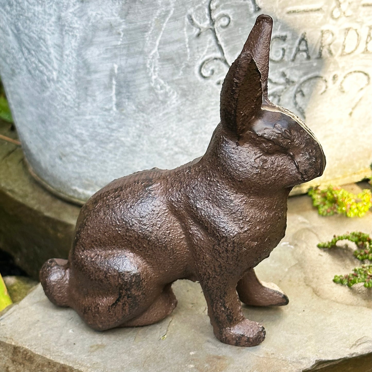Cast Iron Rabbit Figurine