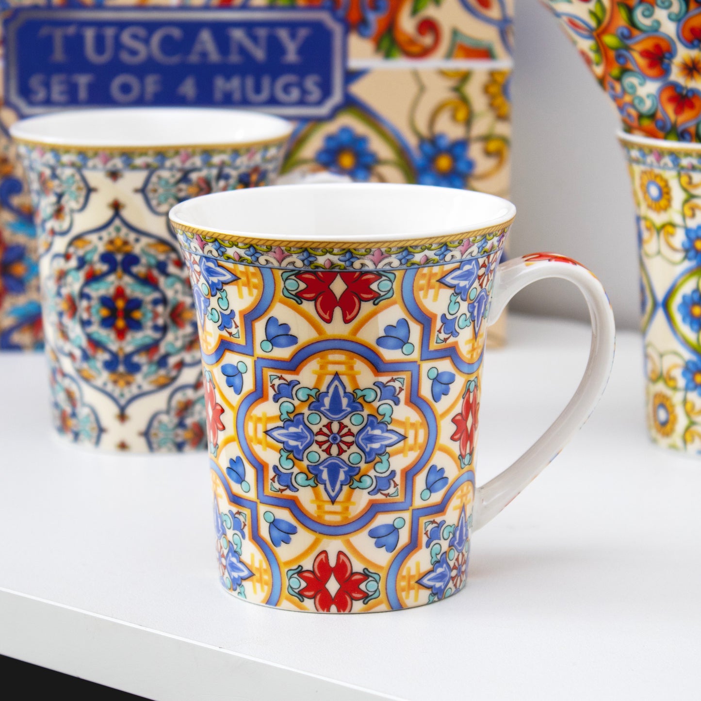 Set Of 4 Tuscany Mugs