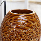 Goldene Bienenvase aus Keramik