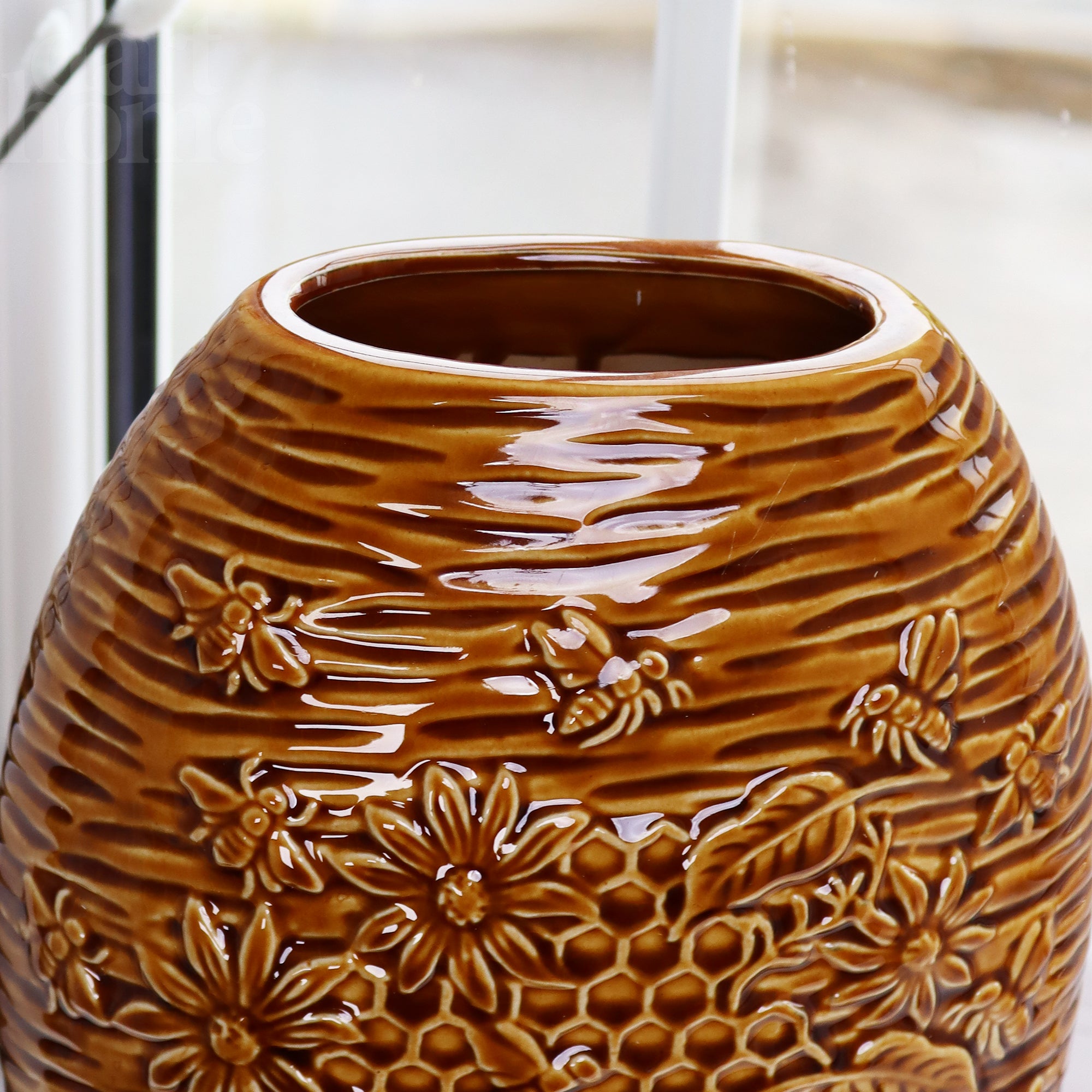 Goldene Bienenvase aus Keramik