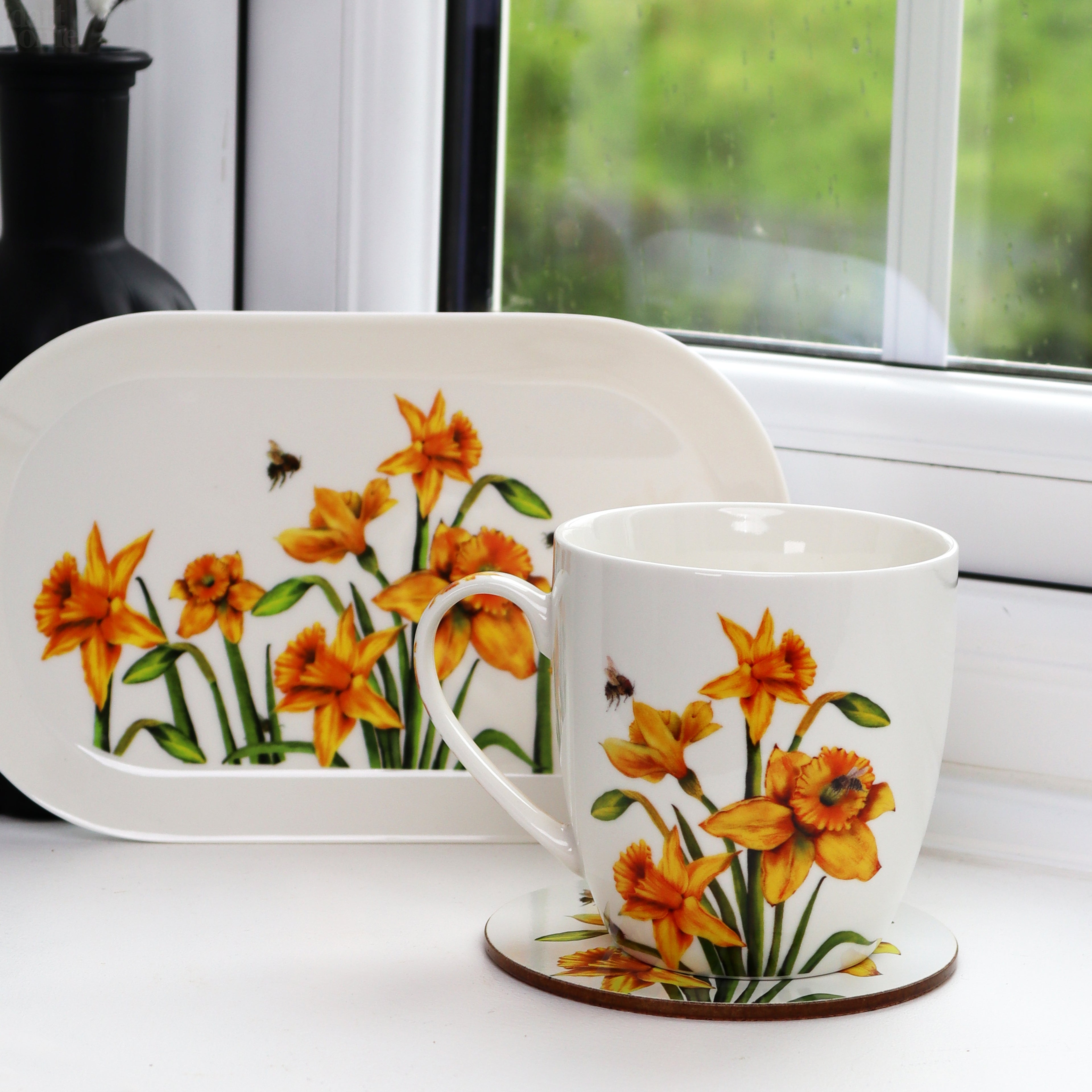 Daffodil Mug Coaster And Tray Set