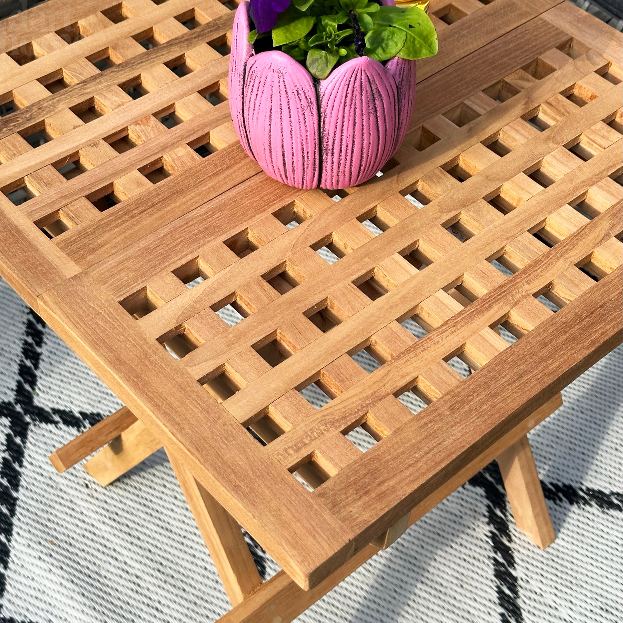 Teak Square Folding Picnic Table