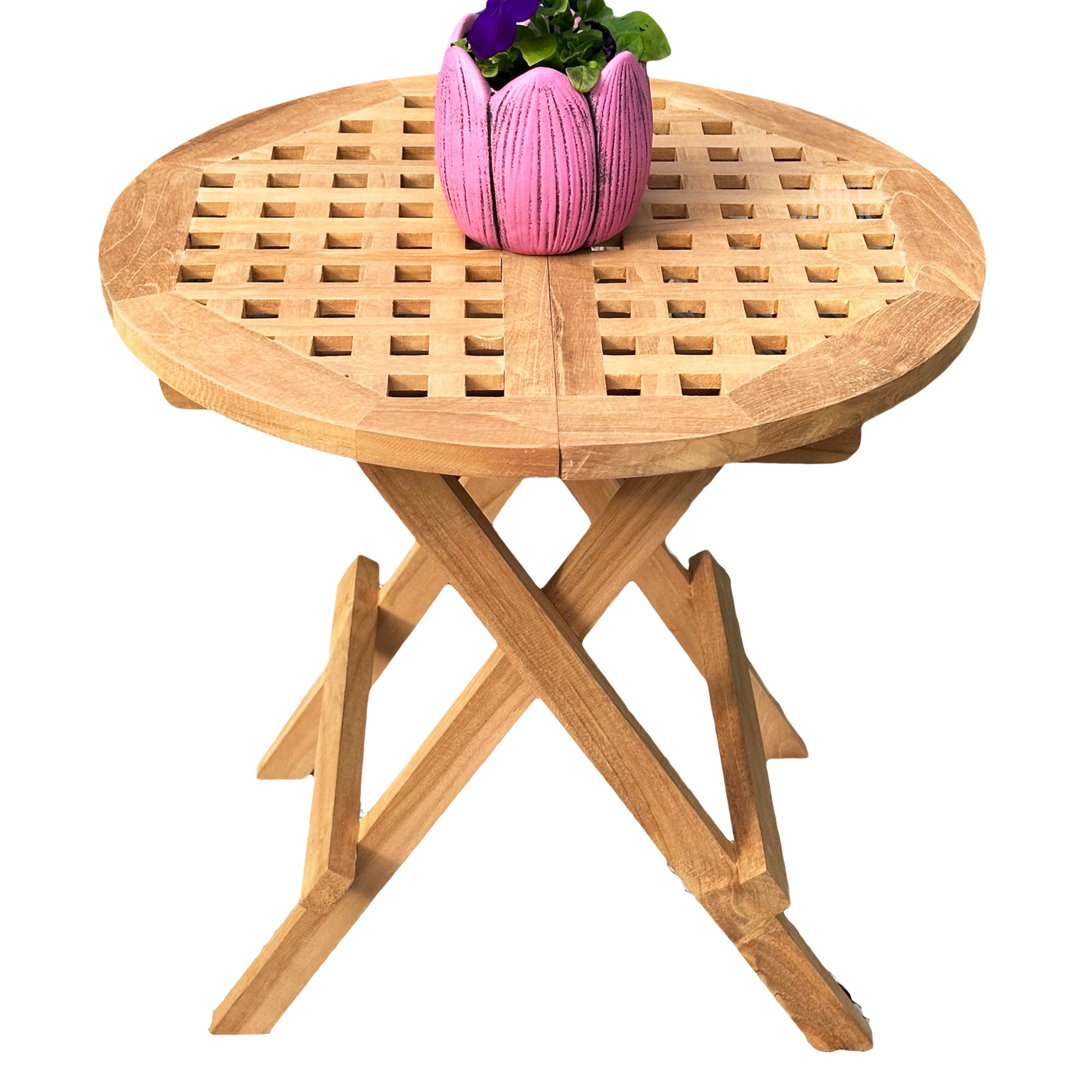 Teak Round Folding Picnic Table