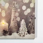 Serene Christmas Candles Canvas Wall Art
