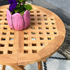 Teak Round Folding Picnic Table
