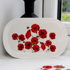 Red Poppy Mug Coaster And Tray Set