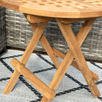Teak Round Folding Picnic Table