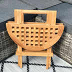 Teak Round Folding Picnic Table
