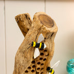 Teak Root Bumblebee Honeycomb Sculpture