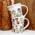 Set Of 2 Fine China Kitten Crew Mugs
