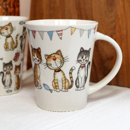 Set Of 2 Fine China Kitten Crew Mugs