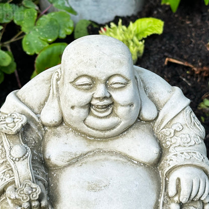 Runde Buddha-Skulptur aus Stein, 2 kg