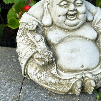 Runde Buddha-Skulptur aus Stein, 2 kg