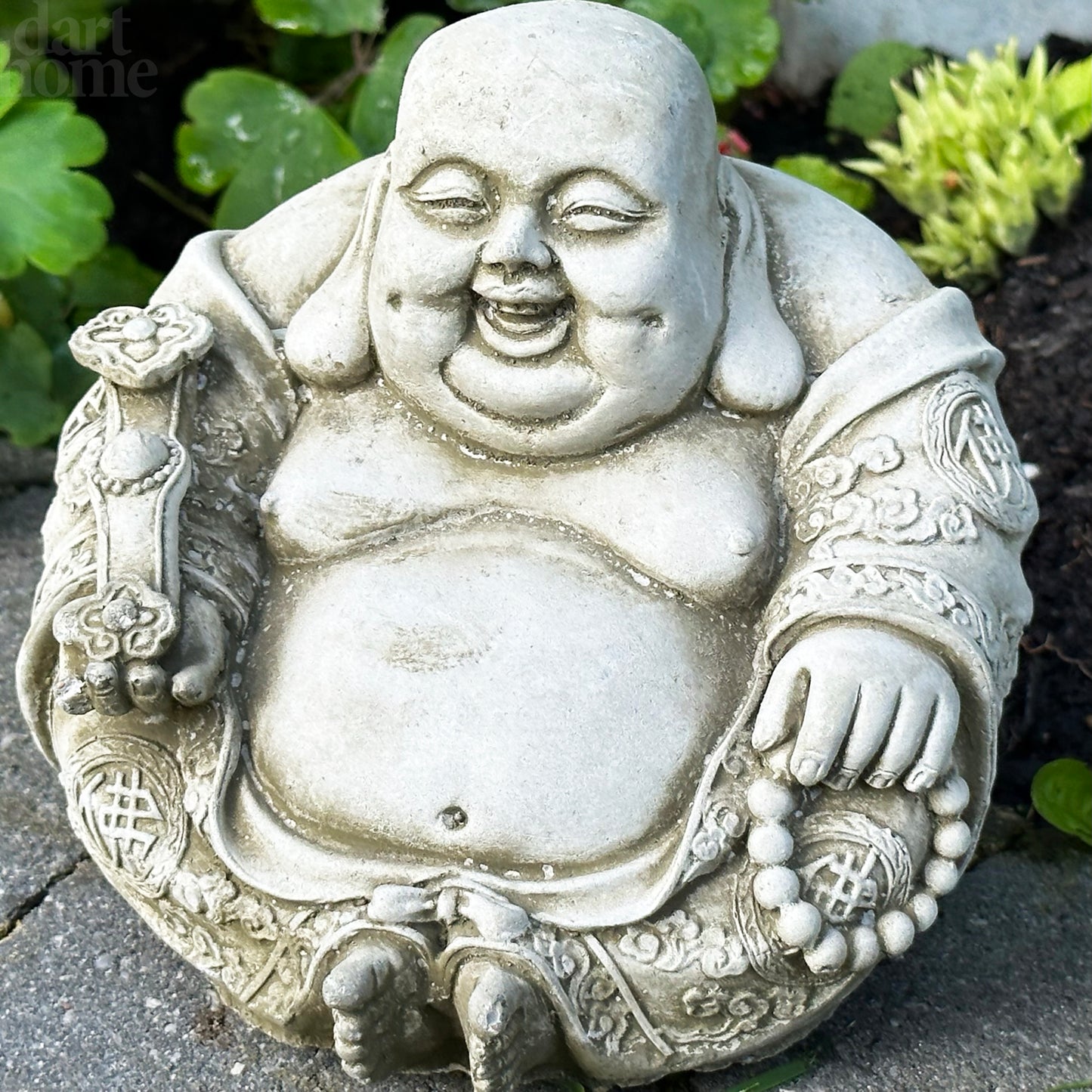 Runde Buddha-Skulptur aus Stein, 2 kg