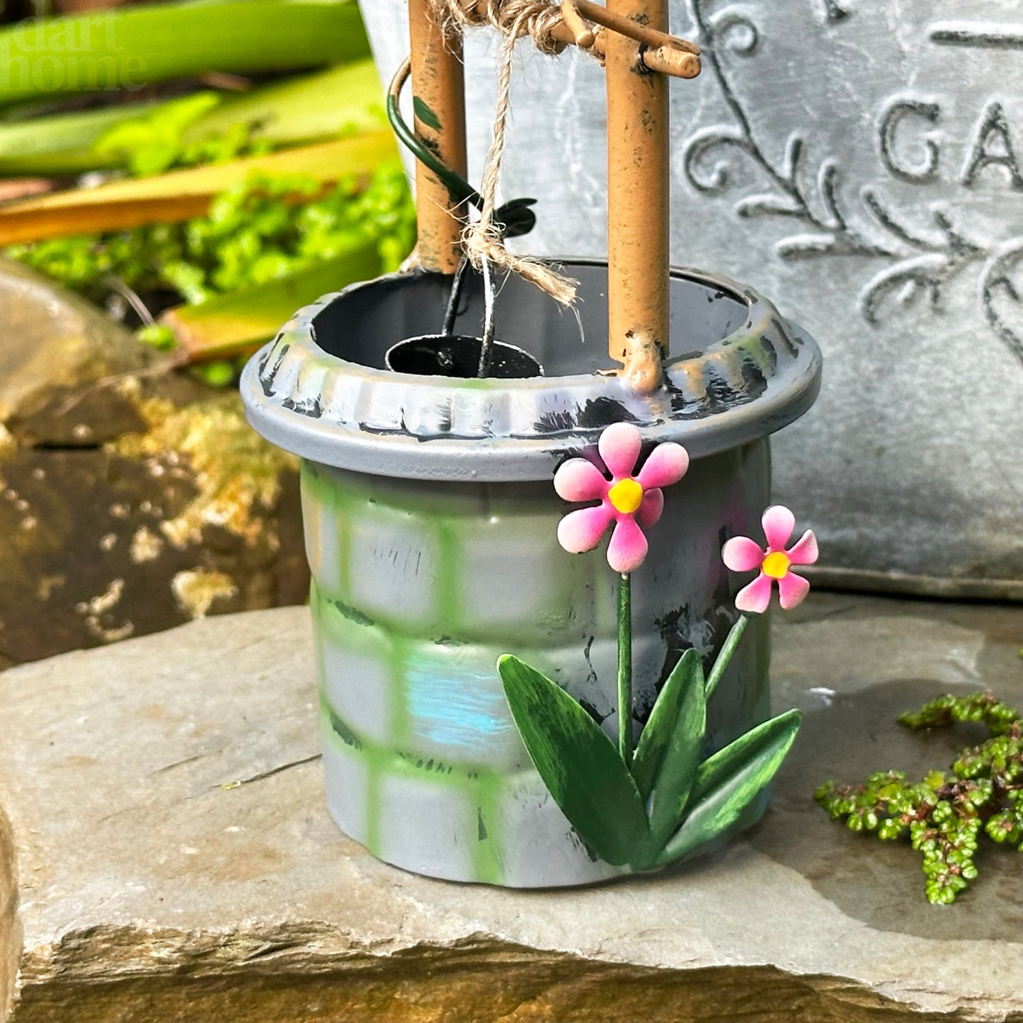 Mini Fairy Garden Wishing Well Ornament